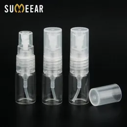 50 ADET 2 ML Parfüm Şişesi ile Sprayempty Parfum Mini Taşınabilir Şeffaf Cam Kozmetik Flakon Atomizer Seyahat için