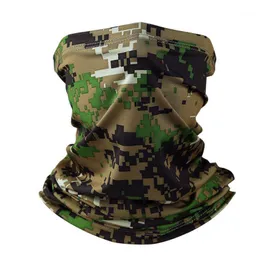 Cykelkapslar Masker Militär Taktisk Bandana Sommar Ansiktsvårdar Tubular Head Mask Scraf Camo Anti-UV Vindtät Neck Gaiter Cover för män