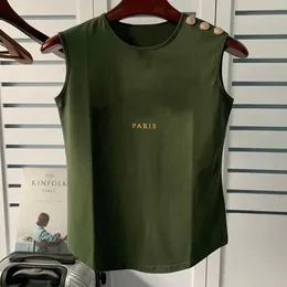 Mody damski projektant T -koszule Summer Kobiety Wysokiej jakości odzież Top Tree Bez rękawów