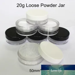 30st / parti 20g Tom lös pulverburk med Sifter Puff 20ml plast kompakt sminkväska Verktyg Containers Pot Travel Bottle