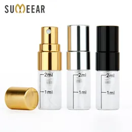 50 pieces/lot 2ml empty perfume bottle Aluminum Spray Atomizer Portable Travel Cosmetic Container Scale Bottles