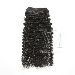 Vmae Indian 100 Virgin Human Hair 200g 3b 11a Naturalne kolory klips ins włosy kręcone przedłużenie modne miękkie