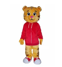 Factory Direct Daniel Tiger Mascot Kostym Fancy Dress Outfit Vuxen Hot Selling Anime Mascot Kostymgåva till Halloween Party