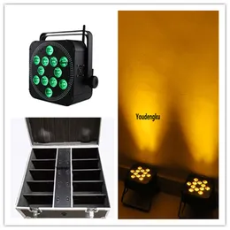 10pcs con flightcase led party wall washer 12x18w 6 in1 par led rgbwauv wifi wireless dmx batteria par mini party light