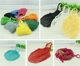 HOT sale Shopping Mesh Bag Convenient Reusable Fruit String Grocery Shopper Cotton Tote Vegetables Storage Outdoor Handbag