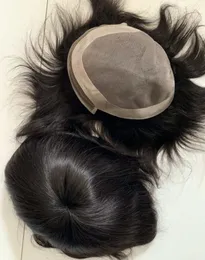 Afro Kinky Curl 10a Grau Indiano Virgem Virgem Peças de Cabelo Humano Unidade Masculina Suíça Lace Front Mono Toupee Straight, 4mm, 6mm, 8mm, 10mm, 12mm, 15mm para entrega preta Mens Express