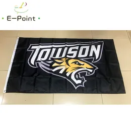 NCAA Towson Tigers Flag 3 * 5ft (90cm * 150cm) Polyester flagga banner dekoration flygande hem trädgård flagga festliga gåvor