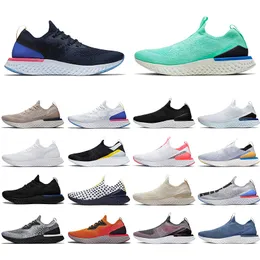 Nike Epic React Flyknit 1 Fly Knit 2 En Kaliteli Erkek Bayan Epik Reaksiyon Koşu Ayakkabıları Beyaz Pembe Tüm Siyah Gölü Mavi Gri Gri Altın Kahverengimsi Spor Sneakers Açık Havada