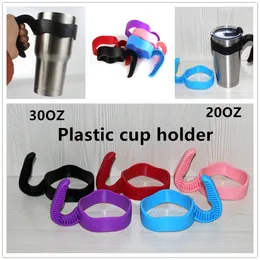 Plastkopphållare Tumblerhandtag Kaffe Kopp Dryckesring för 20 / 30oz Glas Portable Hand Support Shank