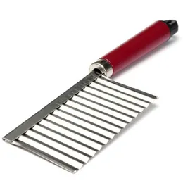 da DHL o EMS 300 pezzi di patate pieghettate coltello con bordi ondulati in acciaio inox gadget da cucina affettatrici per taglio frutta verdura LX3952