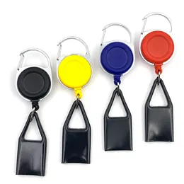 Colorful Rubber Lighter Sheath Case Smoke Plastic Lighter Clip to Pants Retractable Reel Metal Keychain Leash Holder