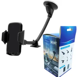 Universal car Mount cellPhone Holder Dashboard Bendable Arm Adjustable Stands 360 Degree Rotation stand phone holdrs with retail package