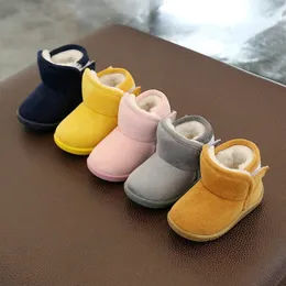 Winter Infant Toddler Snow Boots Baby Girls Boys Outdoor Boots Warm Thicken Plush Soft Bottom Kids Child Cotton Shoes LJ201104