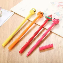 Gel Pens Cute Cartoon 3D Fruit Shape Pen Creative Wacky Expressions Learning Stationery Supplies Lovely Office Signature