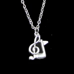 Mode 21*13mm Musical Note Pendant Necklace Link Chain for Female Choker Halsband Creative Jewelry Party Gift