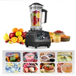 Freeshipping 3HP 2200 W Ağır Ticari Sınıf Otomatik Zamanlayıcı Blender Mikser Sıkacağı Meyve Gıda İşlemci Buz Smoothies BPA Ücretsiz 2L Jar