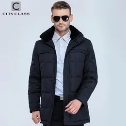 City Class Business New Men Fashion Jackets Coats Long Casual BioDown Removable Fur Twiber Men Winter Winter Crice