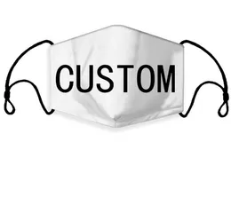 DIY Custom Logo volwassen gezichtsmaskers herbruikbaar wasbaar ademend mode voetbal basketbal designer logo katoen gezichtsmasker door DHL