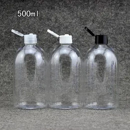 Plastik Kozmetik Cream 500ml 10pcs / lot Şişe Doldurulabilir Esans Losyon Ayaklı kap Boş şişeler şeffaf Konteyner Duş Jeli