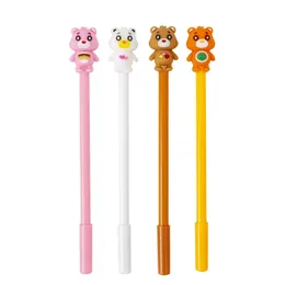 40PCS Creative Cute Bear Cartoon Gel Pens Black 0.5mm Student Stationery Gift Kawaii School Supplies Y200709