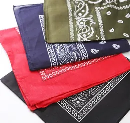 New Fashion Hip Hop 100% Cotton Bandana Square Scarf 55cmx55cm Black Red Paisley Headband Printed For