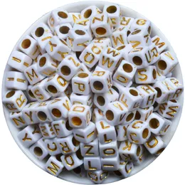 200 pcs moda 35 estilos Forma quadrada 6x6mm misturado colorido letra acrílica grânulos para bandas de lói diy pulseira de encaixe de jóias Y200730