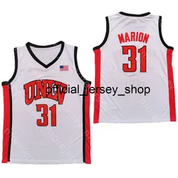 Nowy 2020 Unllub Rebels Koszykówka Koszulka NCAA College 31 Marion White Wszystkie Szyte i Haft Rozmiar S-3XL