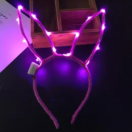 Party Glowing Supplies Bunny Cute Rabbit Ears Hair Accessories Festival Hoop Lovely LED Effect Women Gift Band