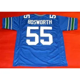 Maglia da calcio personalizzata Mitch Uomo Gioventù Donna Vintage 55 BRIAN BOSWORTH CUSTOM THE BOZ Rare High School Taglia S-6XL o qualsiasi maglia con nome e numero