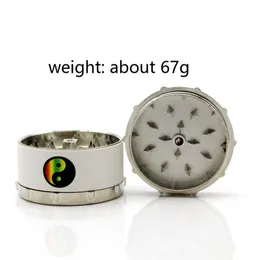 Ingenious Herb smoking grinder metal Alloy Flat Grinders tobacco sharp stone 3 Layers with whosale price Spice Grinders