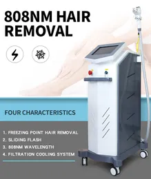 Máquina de laser de diodo 808-810nm vertical para remoção de cabelo rejuvenescimento de rejuvenescimento 808nm Lazer refrigere o equipamento de salão de beleza a laser indolor