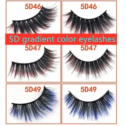 5d degrade renk kirpikler 15 stilleri5D vizon lashes paketi doğal kalın yanlış kirpikler el yapımı makyaj false lashes toplu