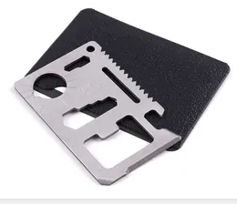 Hunting Camping Survival Pocket Saws Knife 11 In 1 Multi Tools Credit Card Knife Stainless Steel Outdoors Gear