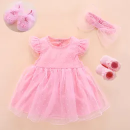 Baby Girl Dresses: Newborn Cotton Princess Baptism Dress White