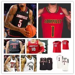 Niestandardowe koszulka koszykówki Louisville Donovan Mitchell Noah Locke Malik Williams El Ellis Dre Davis Matt Cross Jaelyn Withers Jarrod West Carlik Jones - wydanie 2024