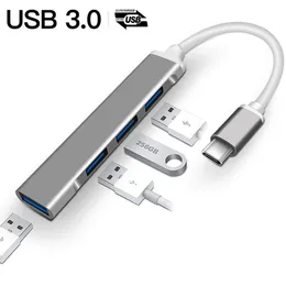 USB C Hub 3.0 Typ-C 3.1 4 Port Multi Splitter Adapter OTG för Lenovo Xiaomi PC Computer Notebook Bärbara datorer