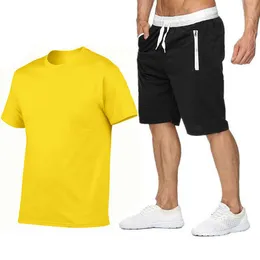 New Fashion Sportsuit and Tee Shirt Set Mens T Shirt Shorts+Short Pants Men Summer Tracksuit Men Casual Brand Tee Shirts Size S-2XL WE