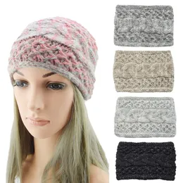 Kobiety nakrycia głowy dzianiny skręcone pałąk uszy cieplejszy głowa owinąć hairband Scrunchies sports sporty sporty mody akcesoria do włosów zyy409