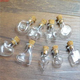 Mini bottiglie di vetro da 2 ml con tappi di sughero, piccole fiale, tappo di sughero, bottiglia decorativa con tappo di sughero per pendenti