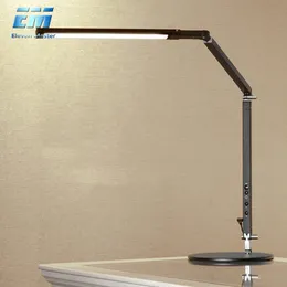 Energibesparande Modern LED Desk Lampa med klämdm dimmer Swing Long Arm Business Office Study Light för bordslampor ZZD0016 C0930