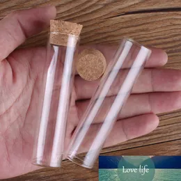 wholesale 60 pieces 22ml Glass Tubes with Cork Stopper 22*90mm Test Tubes Wishing Bottles