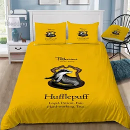 Hot Cartoon Potter Movie Classic 3D Bedding Set Printed Duvet Cover Set Twin Full Queen King Size Dropshipping 201209