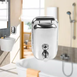 500ml Stainless Steel Liquid Soap Dispenser Shower Shampoo Box Wall Mount Liquid Soap Lotion Dispenser Bathroom Hareware Y200407