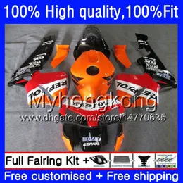 Injektionsform för Honda CBR 600RR 600F5 600CC 600 RR F5 03 04 49HM.141 CBR600RR Svart Orange 2003 2004 CBR600F5 CBR600 RR 03 04 Fairing Kit