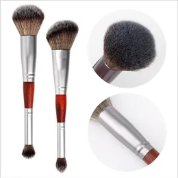 Double Head Face Makeup Brush Для Foundation Highlighter Бронзовый глаз тени румяна питания для лица Косметика красоты Косметические инструменты