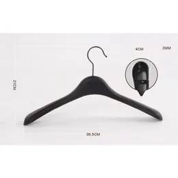 Jetdio Black Thick Wide Shoulder Plastic Clothes Hanger for Coats Jacket and Fur 10 Pieces Lot T200211246Q