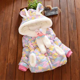 Bibicola children hooded outerwear winter baby clothes cotton warm coat kids girls thicken jacket LJ201017