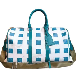 Duffle Bags high-quality Women 45 CM Travel Bag Men Classic Duffel Rolling Softsided Suitcase Hand Luggage Set Unisex Handbag Tote M34