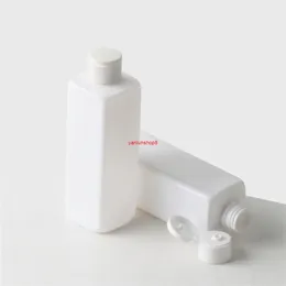 Bottiglie di plastica quadrate vuote bianche da 40 pezzi da 250 ml con tappo flip top, bottiglia da trucco in PET da viaggio per imballaggio cosmetico pacchetto gel doccia