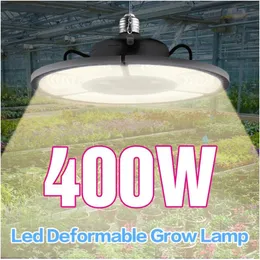 LED تنمو أضواء المصباح، E27 / E26 400W طوي أشعة الشمس كاملة الطيف النمو ضوء للنباتات الداخلية، الخضروات، الدفيئة المائية النمو مصباح